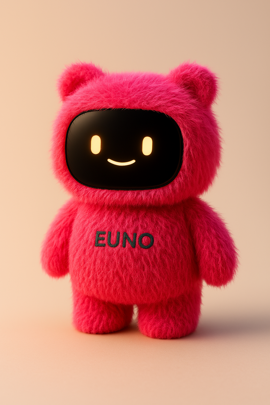 Peluche Euno coloris rose fuschia